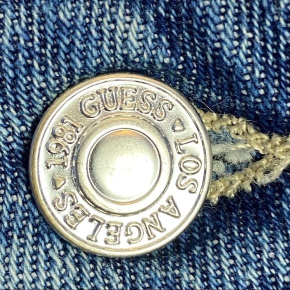 GUESS Los Angeles Mom Shorts Logo 5 Pocket High Rise Waist - Picture 7 of 9